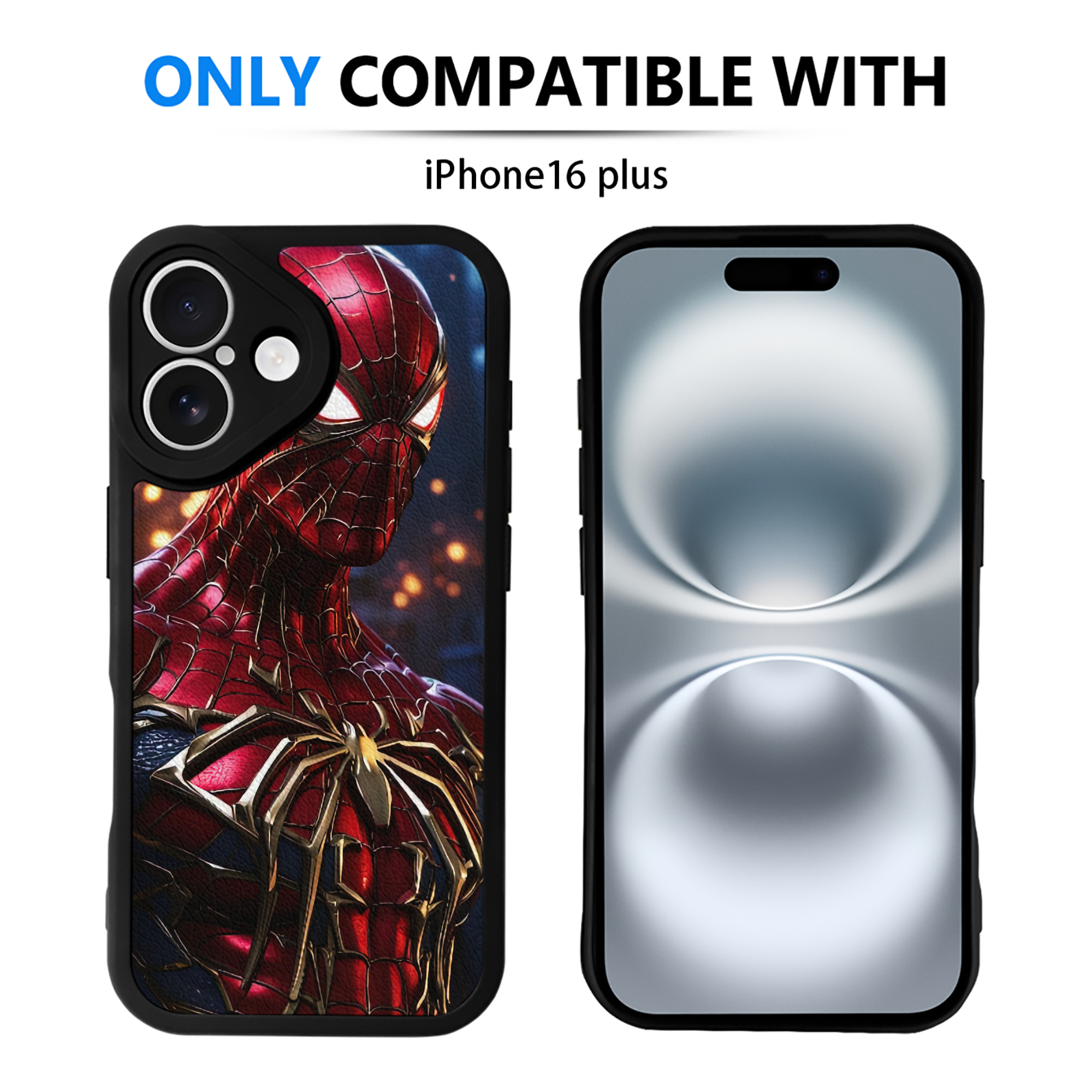 Spider Man スパイダーマン 【iPhone 16シリーズ対応】シリコンスマホケース（レザー調） 材質：シリコン